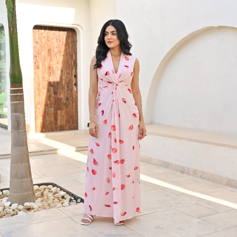 Roseland Pink Long Dress