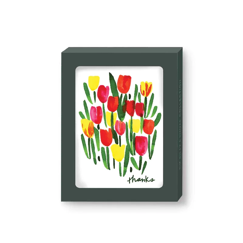 Colorful Tulips / Boxed Thank You Note Cards