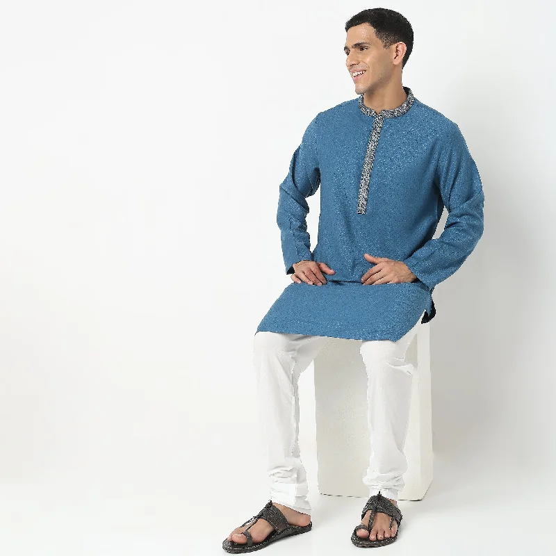 Regular Fit Structured Kurta