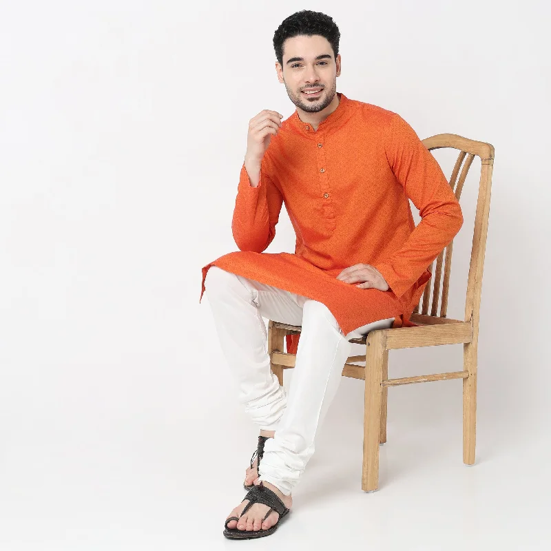 Regular Fit Floral Kurta