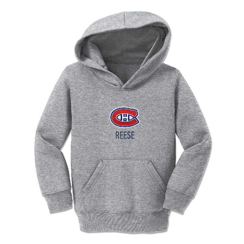 Personalized Montreal Canadiens Toddler Pullover Hooded Sweatshirt