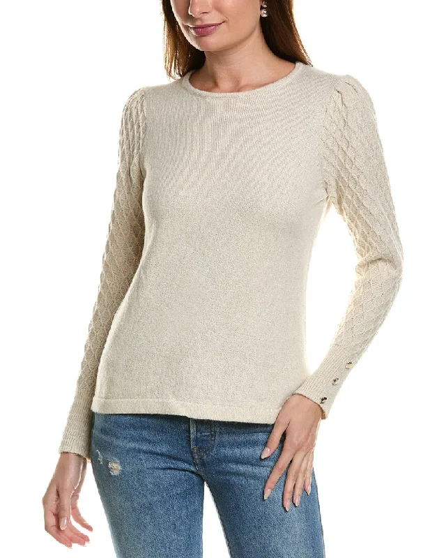 Anne Klein Puff Sleeve Sweater