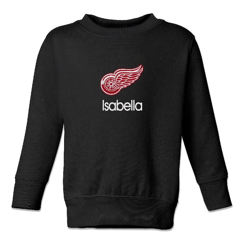 Personalized Detroit Red Wings Toddler Crewneck Sweatshirt