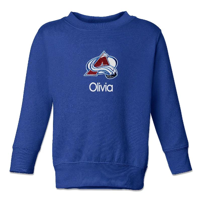 Personalized Colorado Avalanche Toddler Crewneck Sweatshirt