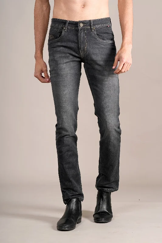 Men's Ultra Narrow Fit Solid Blue Jeans