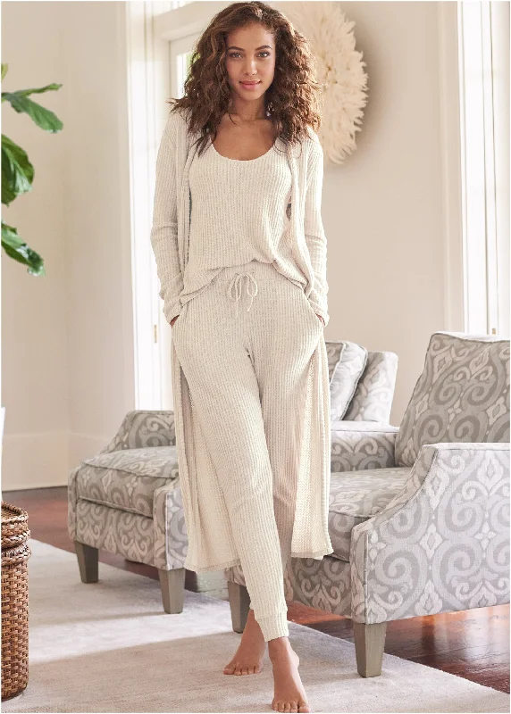 Cozy Waffle 3-Piece Set - Oatmeal