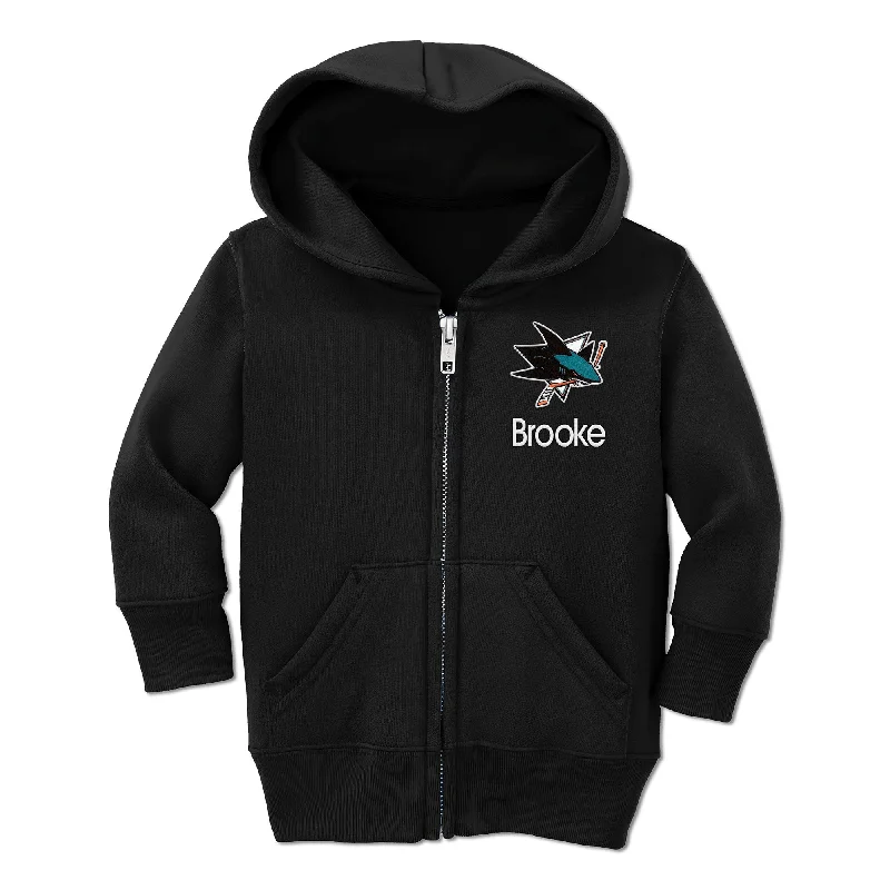 Personalized San Jose Sharks Toddler Full-Zip Hooded Sweatshirt