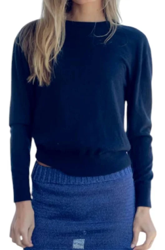 Paper Thin Cashmere Sweater In Navy