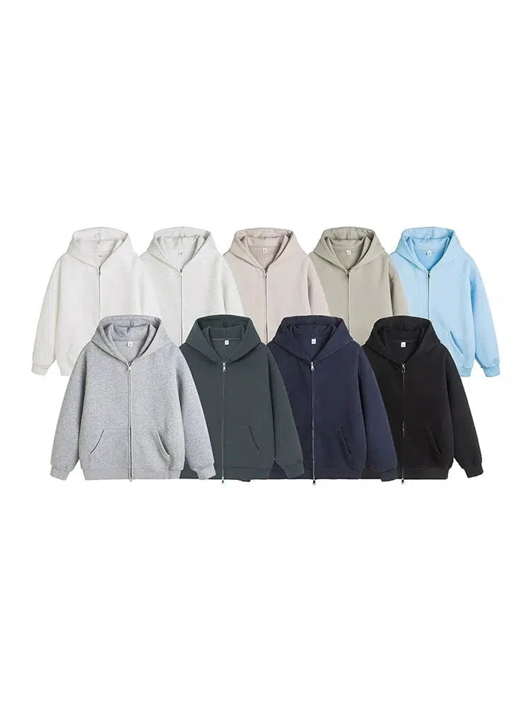 Solid Color Hooded Sweatshirt