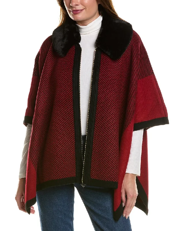 Anne Klein Zip Front Poncho