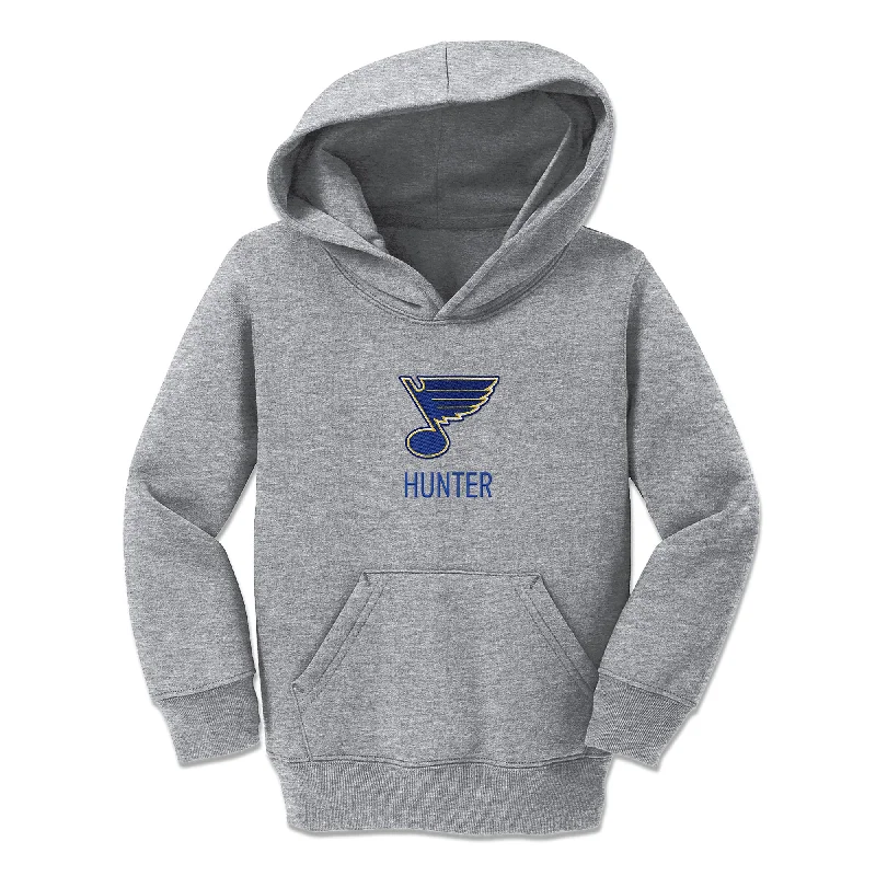 Personalized St. Louis Blues Toddler Pullover Hooded Sweatshirt