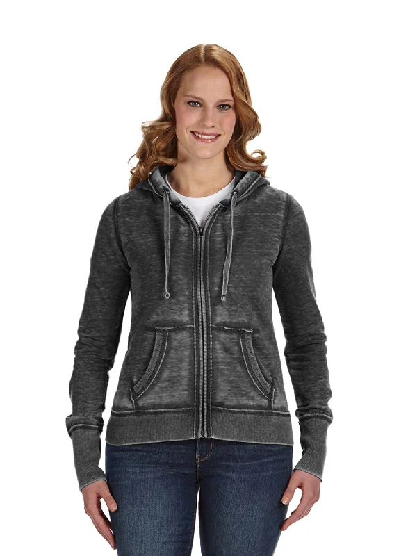 J America Ladies Zen Full-Zip Fleece Hoodie