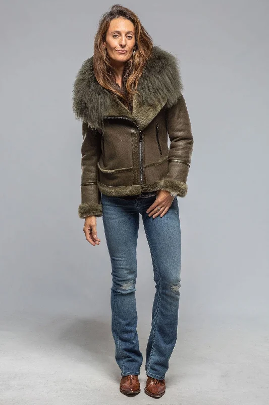 Colette Aviator Shearling In Military