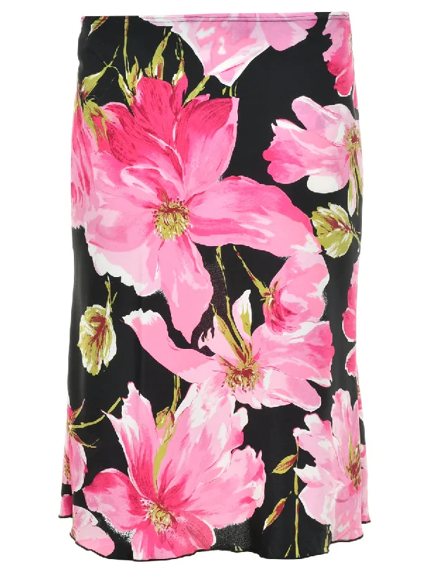 Floral Print Pencil Skirt - M