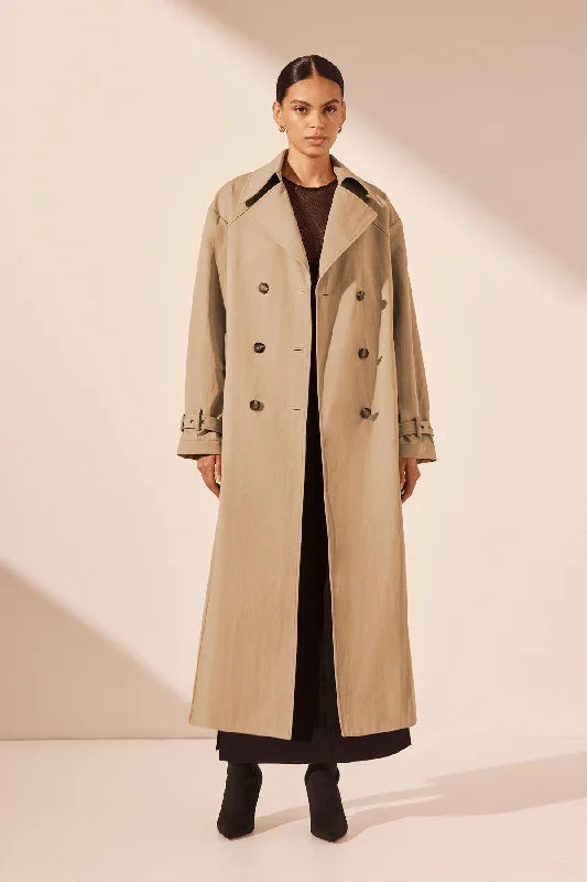 KAI TRENCH COAT - KHAKI BEIGE