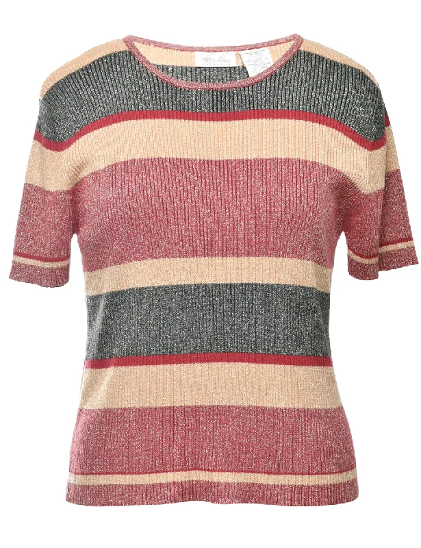 Lurex Thread Pattern Jumper - L