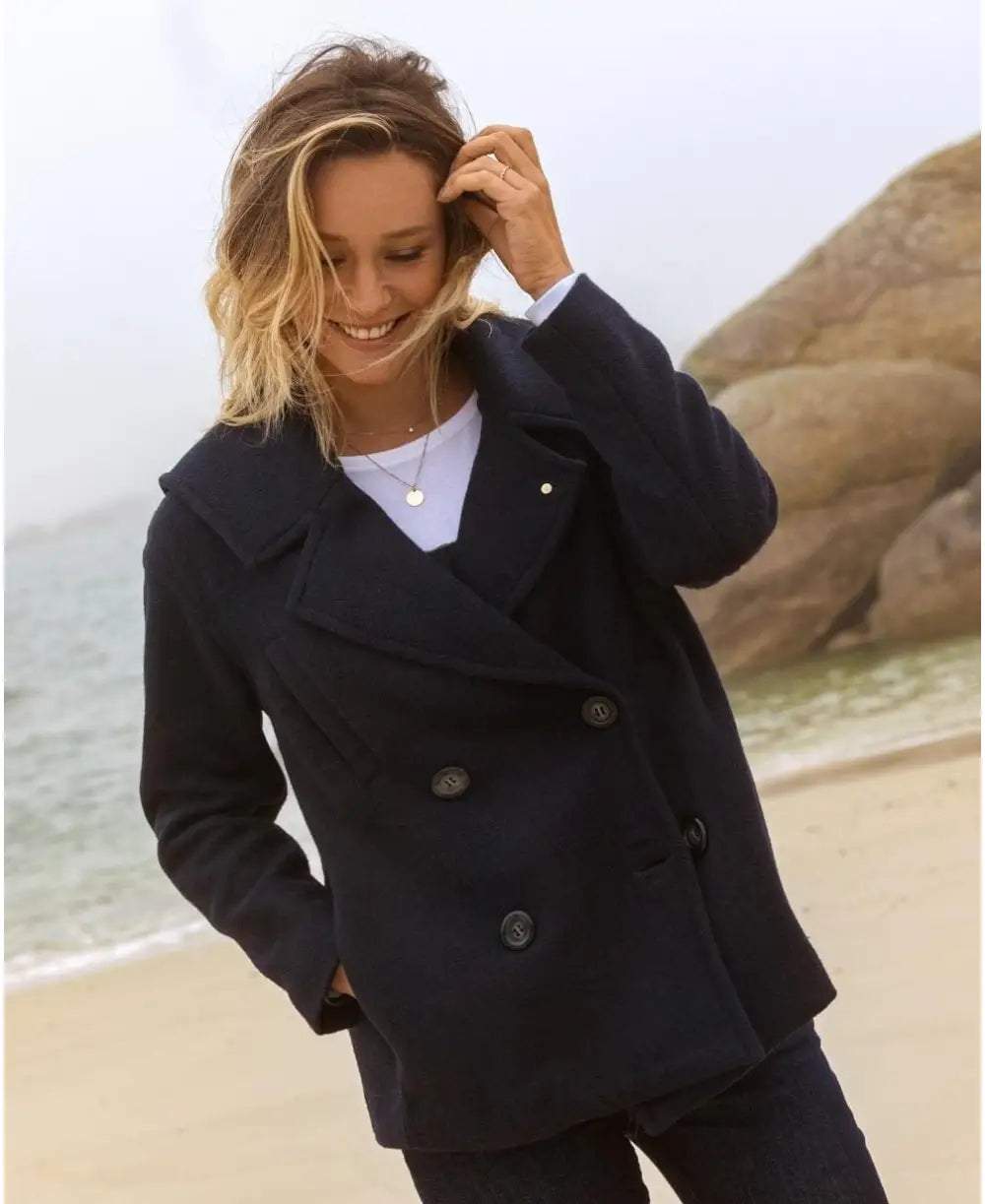 Malo navy pregnancy pea coat