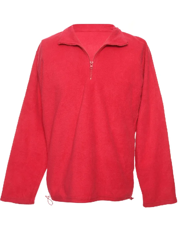 Pink Classic Quarter-Zip Fleece - L