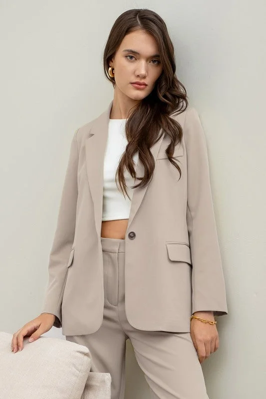 Good Times Solid Long Sleeve Blazer