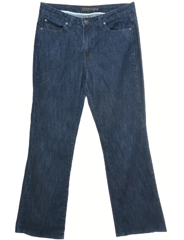 Zip-Front Medium-Wash Flared Jeans - W30 L30