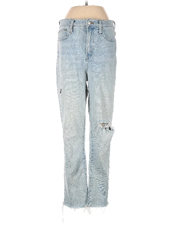 High-Rise Straight-leg Jeans in Light Wash