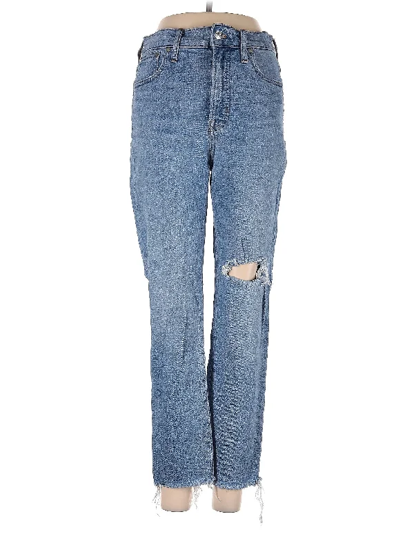 High-Rise Straight-leg Jeans in Light Wash