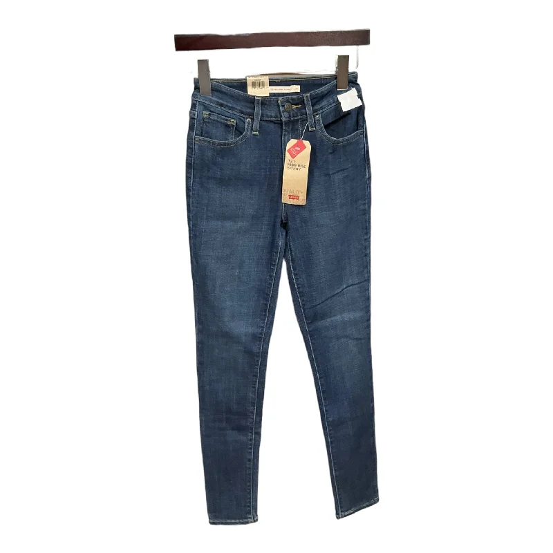 Jeans Skinny By Levis In Blue Denim, Size: 2