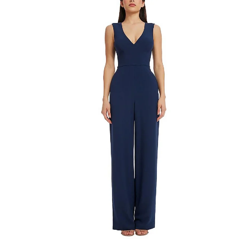 Dress The Population Womens Solid Wide Leg Jumpsuit