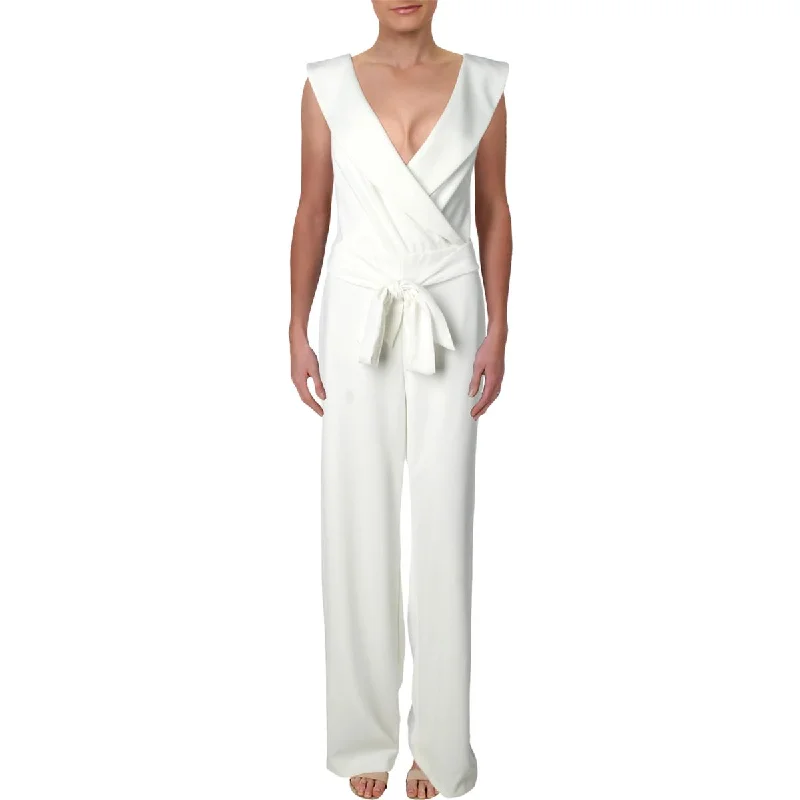 Lauren Ralph Lauren Womens Talliah Surplice Wide Leg Jumpsuit