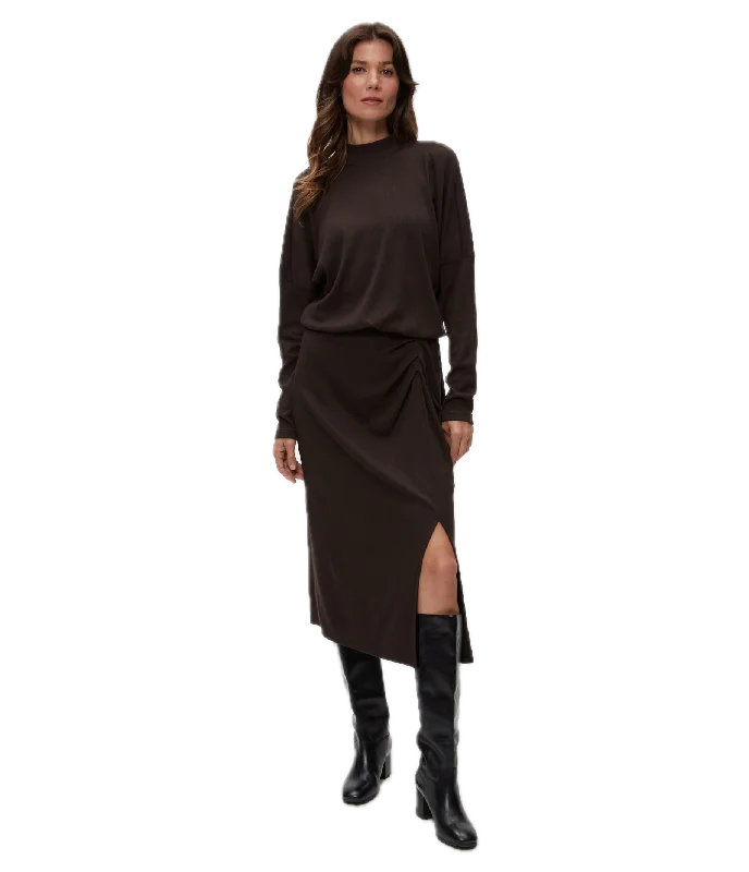 Michael Stars Lila Blouson Midi Dress in Java