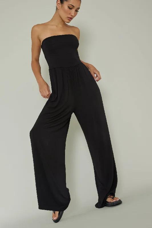 Morocca Strapless Jumpsuit Black