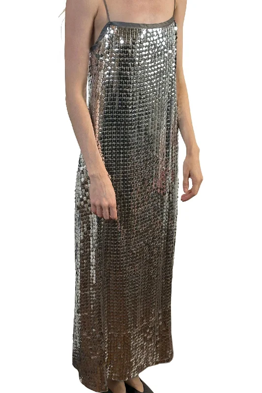 Saint Art Chloe Disk Dress in Silver