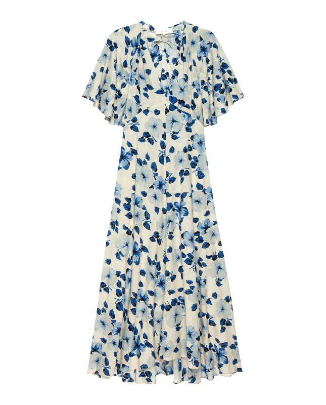 The Great Crescent Dress in Deep Meadow Floral