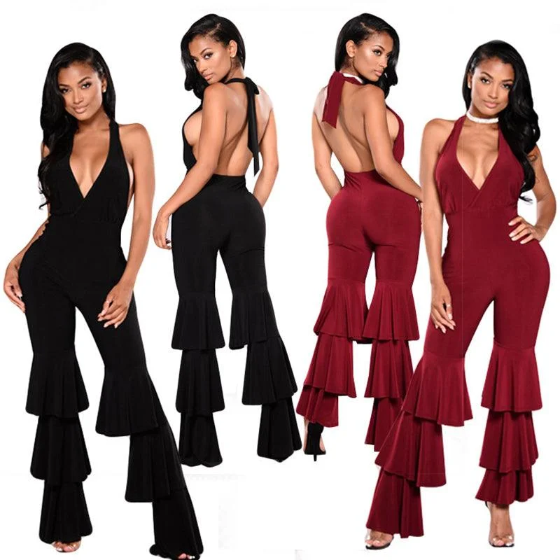 TRIPLE RUFFLE JUMPSUIT