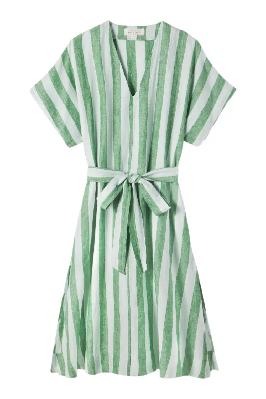 Trovata Birds of Paradis Hannah Dress in Aloe Stripe