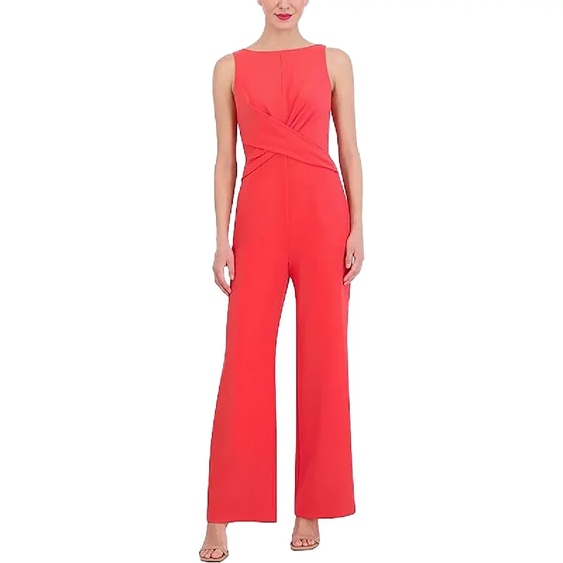 Vince Camuto Womens Gathered Wide Leg Jumpsuit