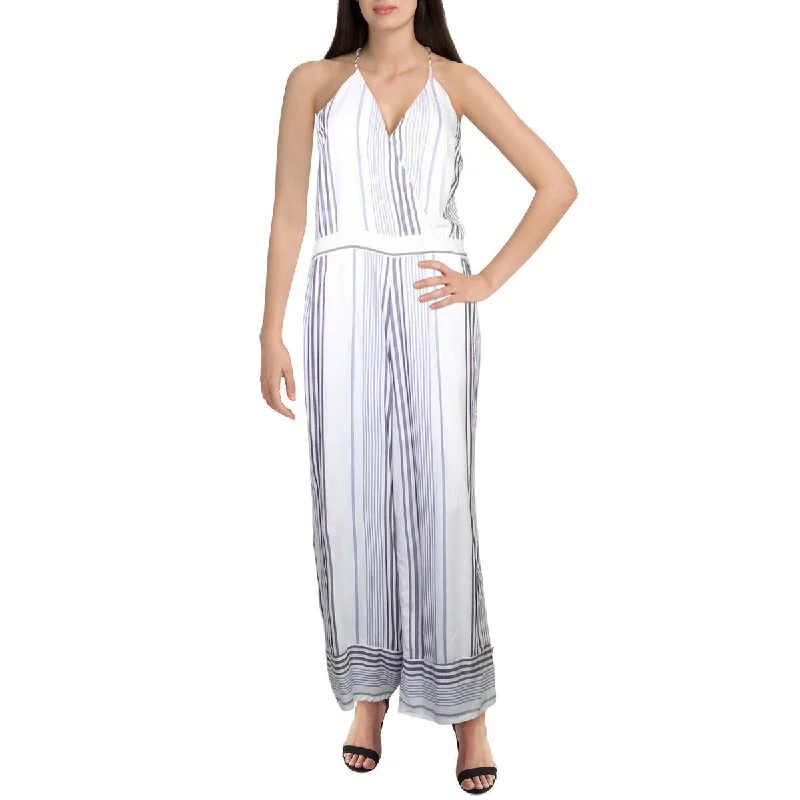 Willow & Clay Womens Striped Culotte Jumpsuit