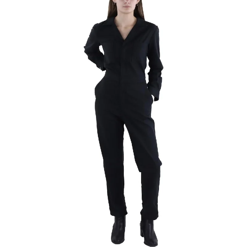 Z Supply Womens Monday Woven Long Sleeves Jumpsuit