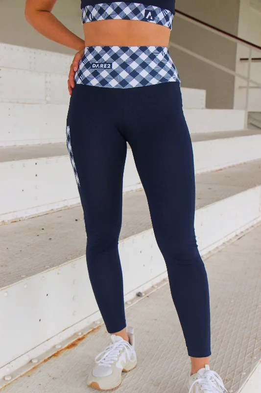 Blue Vichy High-Waisted Tights