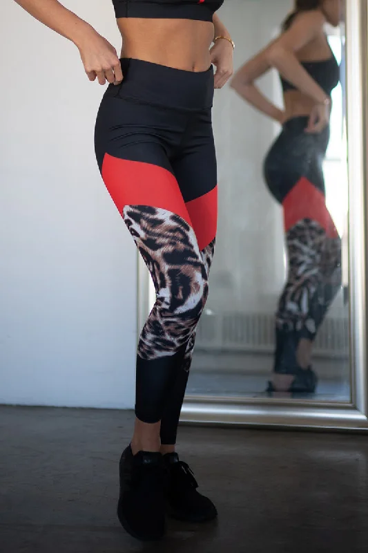 Colorblock Cheetah Active Leggings