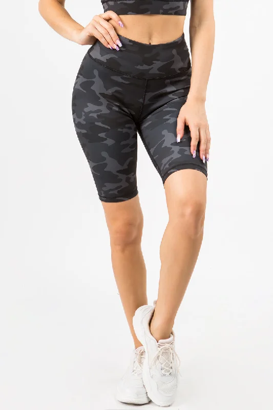 Dark Camo Active Biker Shorts