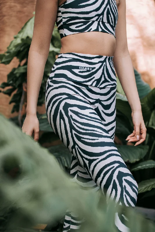 Natural Zebra High-Waisted Tights