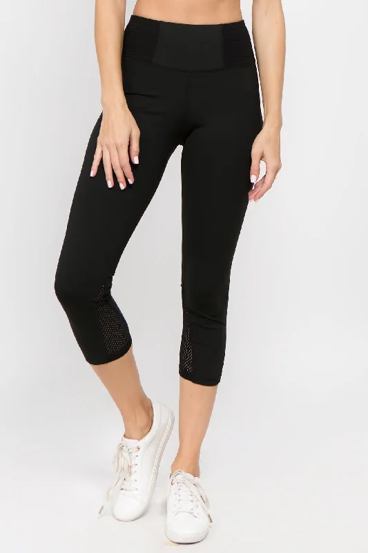 Ready Go Active Mesh Cropped Legging with Pocket