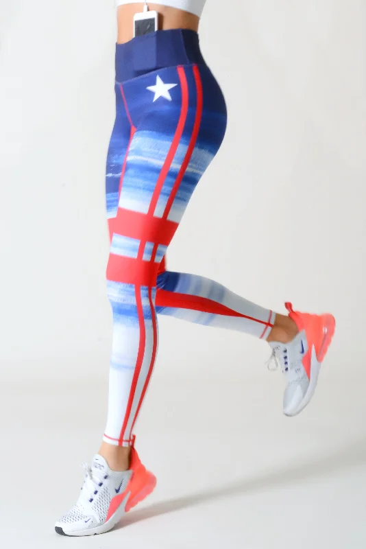 Team Red, White & Blue Active Leggings