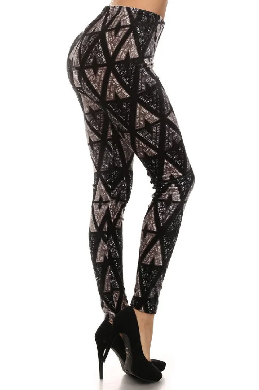 The LOVE Tribal Velour Legging