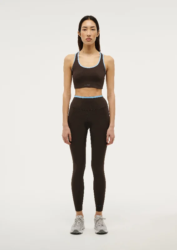 VITA FULL LENGTH LEGGING IN COFFEE / BRIGHT BLUE