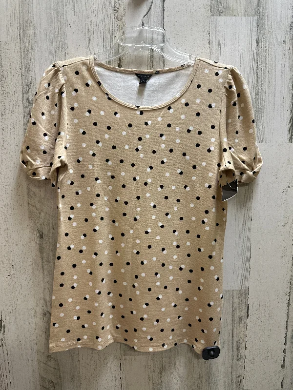 Beige Top Short Sleeve Ann Taylor, Size S