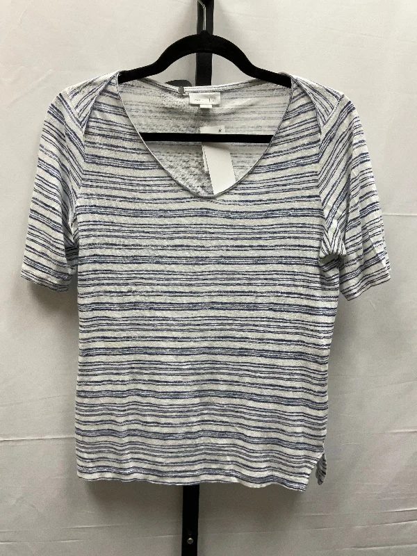 Blue & White Top Short Sleeve J. Jill, Size Petite   S