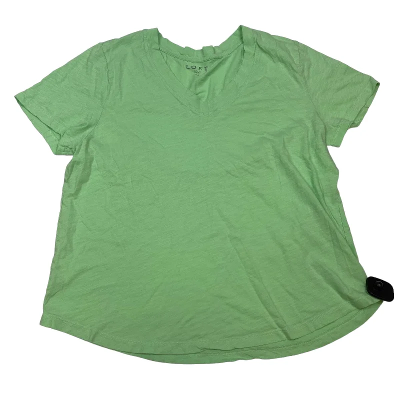 Green Top Short Sleeve Basic Loft, Size Xl