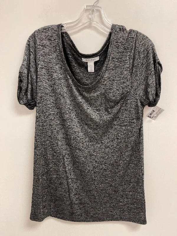 Grey Top Short Sleeve White House Black Market, Size S